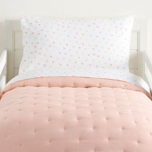 Pottery Barn Kids Amelia Toddler Quilt - Blush